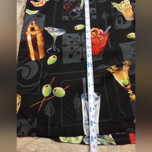 Vtg Paradise Found Cocktail Hour Drink Print Genuine Hawaiian Shirt Mens Large - Picture 5 of 9